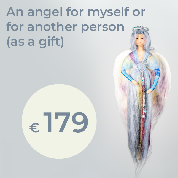 Your personal guardian angel – handcrafted from the finest wool. This guardian angel is lovingly and meticulously handmade, carrying within it exactly the qualities it is meant to bring to you. Based on your date of birth, it receives an individual energetic meaning, making each angel a truly unique companion.  If you wish, I can add a personal touch to your angel: colors, details, or special requests can be customized entirely to your liking.  A wonderful and meaningful gift for your loved ones, friends – or for yourself. Size: approx. 30 cm